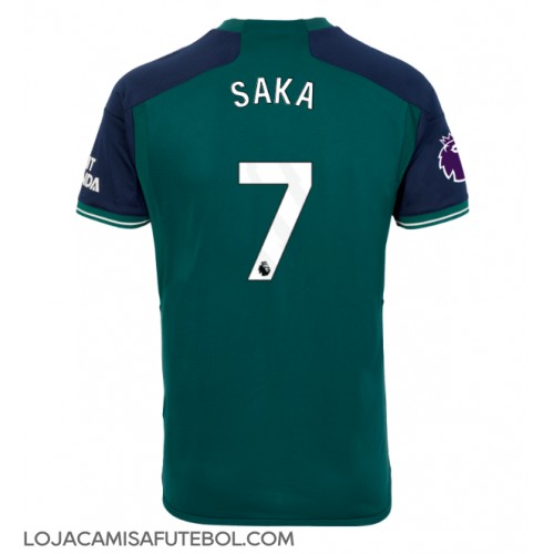 Camisa de Futebol Arsenal Bukayo Saka #7 Equipamento Alternativo 2023-24 Manga Curta